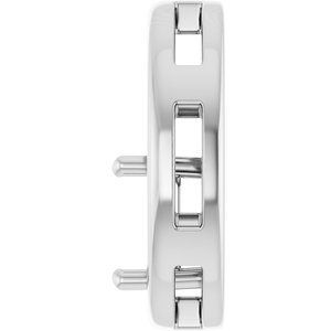 Platinum  7 mm Asscher Pendant Mounting – image 6