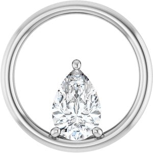 Continuum Sterling Silver  9x6 mm Pear Pendant Mounting