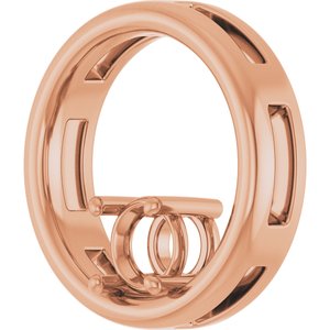 10K Rose Gold  5.2 mm Round Pendant Mounting – image 4