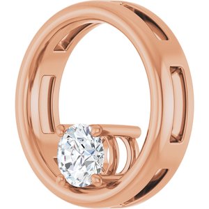 18K Rose Gold  5.2 mm Round Pendant Mounting – image 3