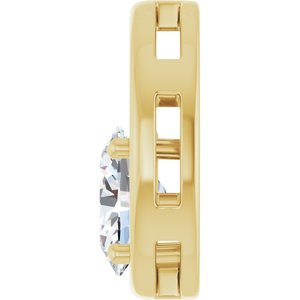 14K Yellow Gold  9x7 mm Oval Pendant Mounting – image 5