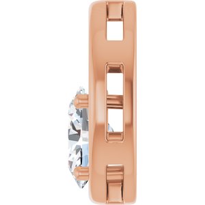 18K Rose Gold  9x7 mm Oval Pendant Mounting – image 5