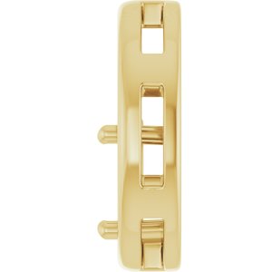 18K Yellow Gold  9x7 mm Oval Pendant Mounting – image 6