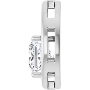 Sterling Silver  7 mm Square Pendant Mounting – image 5