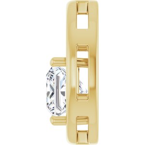 10K Yellow Gold  7 mm Square Pendant Mounting – image 5
