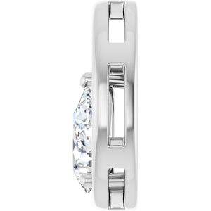 14K X1 White Gold  10x7 mm Pear Pendant Mounting – image 5