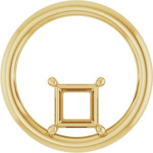 10K Yellow Gold  5 mm Square Pendant Mounting – image 2