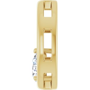 14K Yellow Gold  5.5x3.5 mm Pear Pendant Mounting – image 5