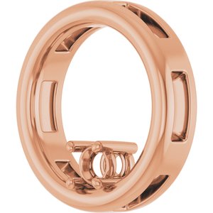 10K Rose Gold  3.2 mm Round Pendant Mounting – image 4