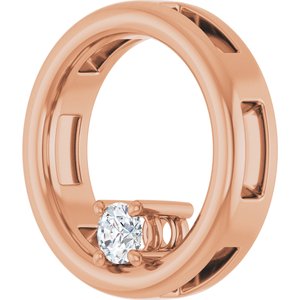 18K Rose Gold  3 mm Round Pendant Mounting – image 3