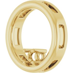 10K Yellow Gold  3 mm Round Pendant Mounting – image 4
