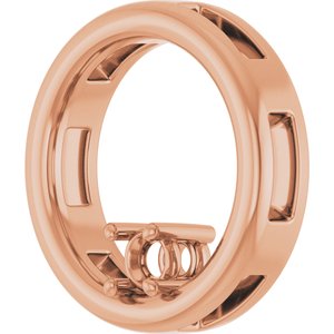 18K Rose Gold  3 mm Round Pendant Mounting – image 4
