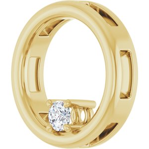 10K Yellow Gold  3 mm Round Pendant Mounting – image 3
