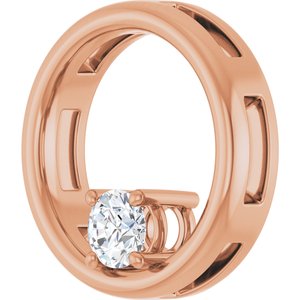 10K Rose Gold  4.4 mm Round Pendant Mounting – image 3
