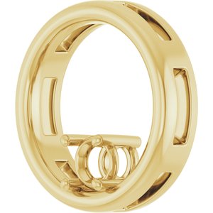 10K Yellow Gold  4.4 mm Round Pendant Mounting – image 4