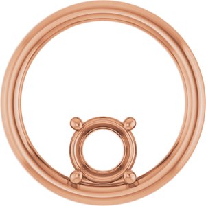 18K Rose Gold  5.8 mm Round Pendant Mounting – image 2