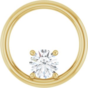 10K Yellow Gold  5.8 mm Round Pendant Mounting