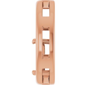 18K Rose Gold  7x5 mm Pear Pendant Mounting – image 6