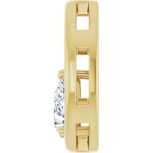 10K Yellow Gold  7x5 mm Pear Pendant Mounting – image 5