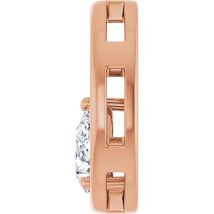 18K Rose Gold  7x5 mm Pear Pendant Mounting – image 5