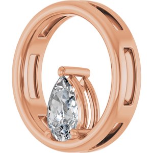 10K Rose Gold  8x5 mm Pear Pendant Mounting – image 3