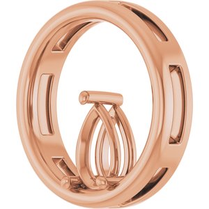 10K Rose Gold  8x5 mm Pear Pendant Mounting – image 4