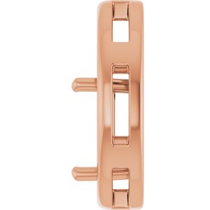 14K Rose Gold  7.5 mm Square Pendant Mounting – image 6