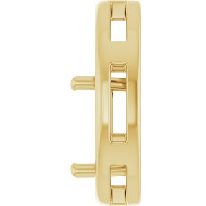 14K Yellow Gold  7.5 mm Square Pendant Mounting – image 6