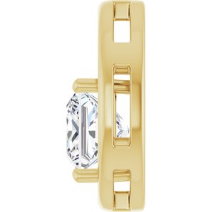 18K Yellow Gold  7.5 mm Square Pendant Mounting – image 5