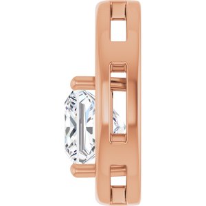 14K Rose Gold  7.5 mm Square Pendant Mounting – image 5