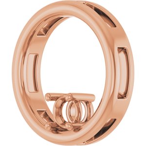 18K Rose Gold  4.1 mm Round Pendant Mounting – image 4