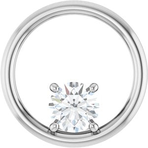 Platinum  6 mm Round Pendant Mounting