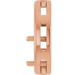 10K Rose Gold  8 mm Round Pendant Mounting – image 6