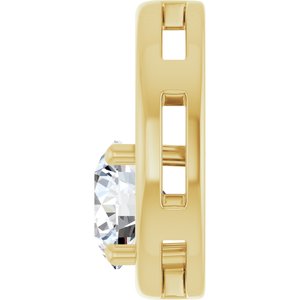 10K Yellow Gold  8 mm Round Pendant Mounting – image 5