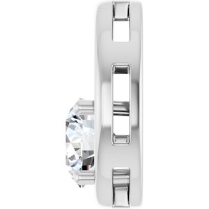 14K White Gold  8 mm Round Pendant Mounting – image 5