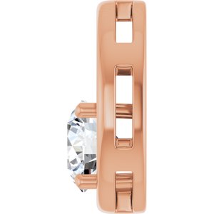 14K Rose Gold  8 mm Round Pendant Mounting – image 5