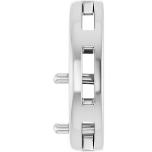 14K White Gold  8 mm Round Pendant Mounting – image 6