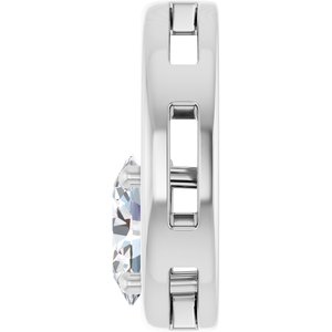 10K White Gold  8x6 mm Oval Pendant Mounting – image 5