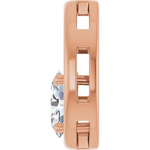 14K Rose Gold  8x6 mm Oval Pendant Mounting – image 5