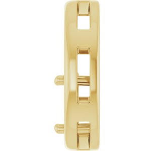 18K Yellow Gold  8x6 mm Oval Pendant Mounting – image 6