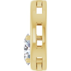 18K Yellow Gold  8x6 mm Oval Pendant Mounting – image 5