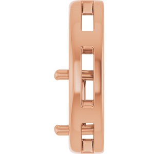 18K Rose Gold  8 mm Cushion Pendant Mounting – image 6