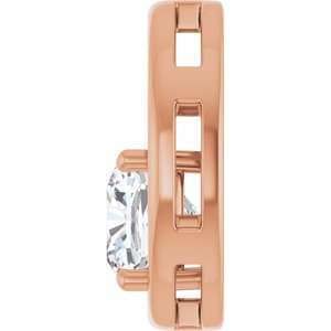 14K Rose Gold  8 mm Cushion Pendant Mounting – image 5