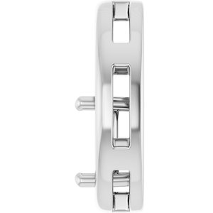 Platinum  8 mm Cushion Pendant Mounting – image 6