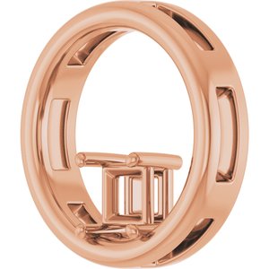 10K Rose Gold  4 mm Square Pendant Mounting – image 4