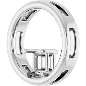 Platinum  4 mm Square Pendant Mounting – image 4