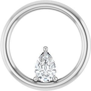 Continuum Sterling Silver  6x4 mm Pear Pendant Mounting