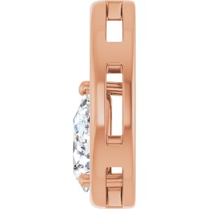 10K Rose Gold  9x6 mm Pear Pendant Mounting – image 5