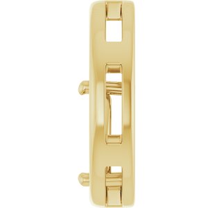 18K Yellow Gold  9x6 mm Pear Pendant Mounting – image 6
