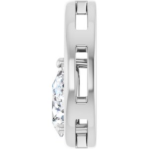 14K X1 White Gold  9x6 mm Pear Pendant Mounting – image 5